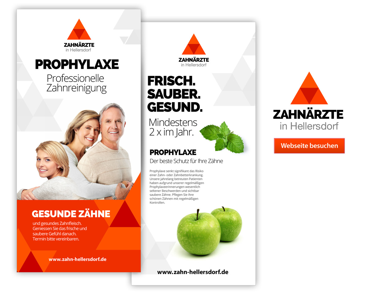 Zahnarztflyer Prophylaxeflyer Implantatflyer